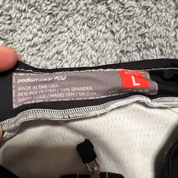 Podiumwear Cycle Jersey Shirt Mens Large Performance Cycling Pocket - Picture 6 of 6